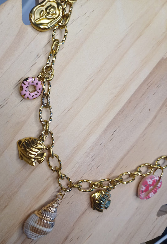 Collier "Océan Gourmand" – Breloques Artisanales